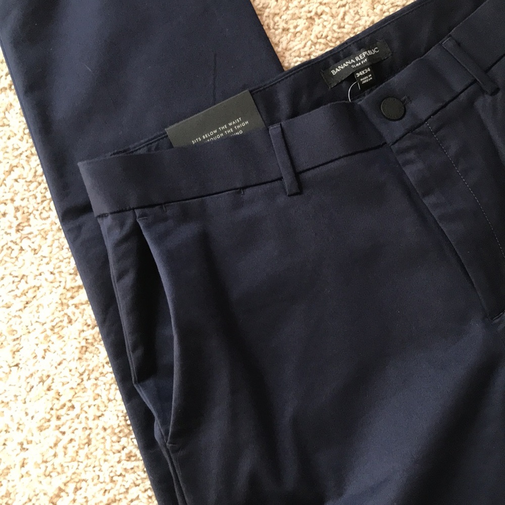 🐬Banana Republic Core Temp Men's Navy Pants - Picture 7 of 10